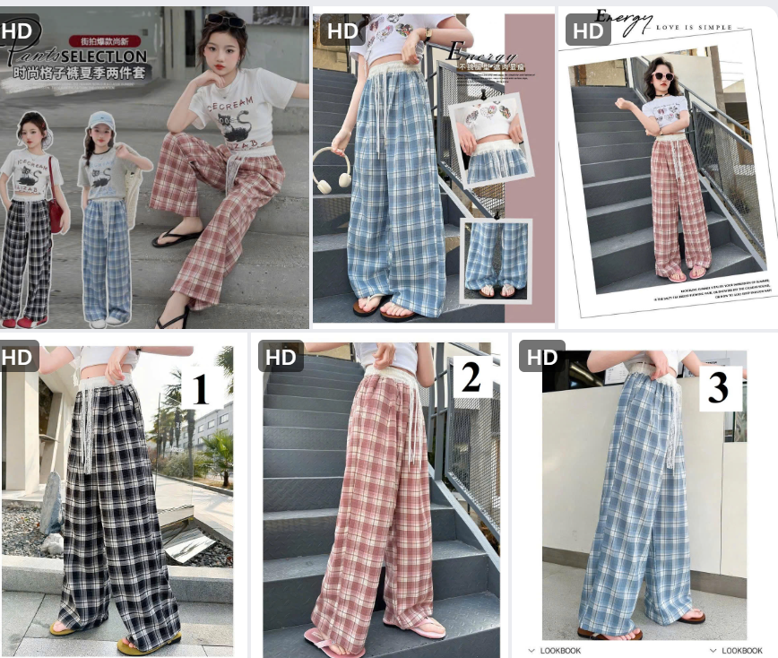 Quần suông kẻ cho BG-61923 - Chốt hàng: trước 24h ngày 21/5