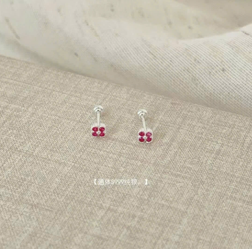 Bông tai cỏ 4 lá bạc S999 – 70424(Chốt hàng: trước 24h ngày 16/01)