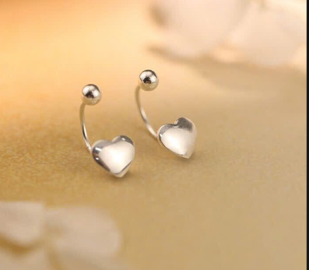 Bông tai bạc S925 trái tim – 70426(Chốt hàng: trước 24h ngày 16/01)