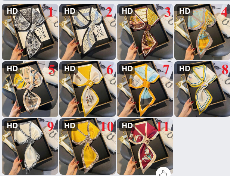 Khăn lụa thắt nơ vintage –70435(Chốt hàng: trước 24h ngày 16/01)