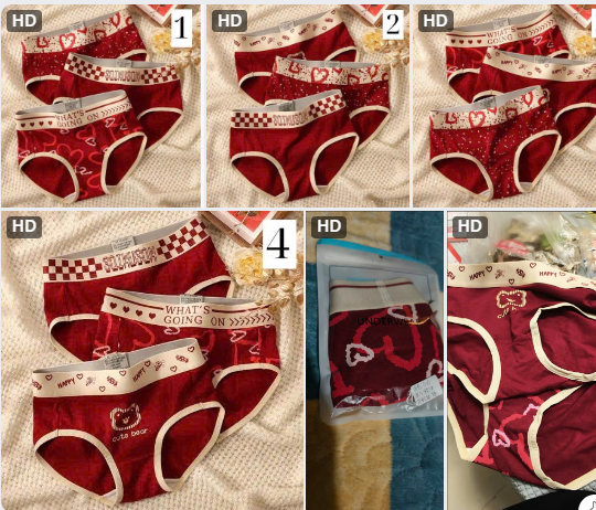 Quần chip nữ màu đỏ – 70466(Chốt hàng: trước 24h ngày 17/01)