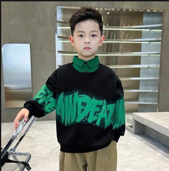 Áo dài tay giả 2 áo bé trai Korea – 70577(Chốt hàng: trước 24h ngày 19/01)