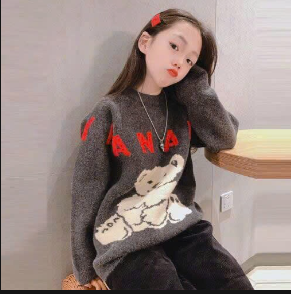 Áo len bé gái dáng basic – 70578(Chốt hàng: trước 24h ngày 19/01)