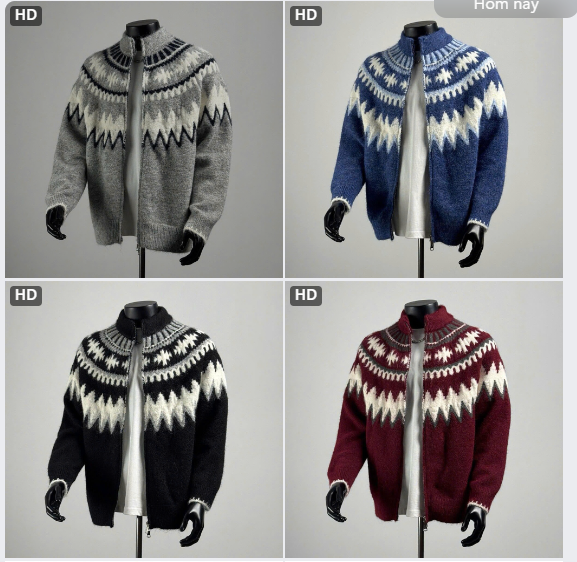 Áo khoác kéo khóa cổ cao –70583(Chốt hàng: trước 24h ngày 19/01)