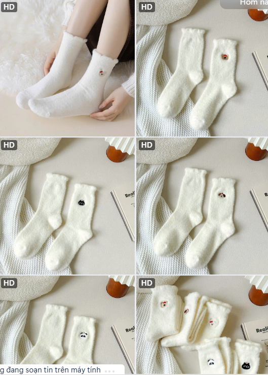 Set 10 đôi tất trắng cho nữ - 67275(Chốt đơn: trước 24h ngày 16/10)
