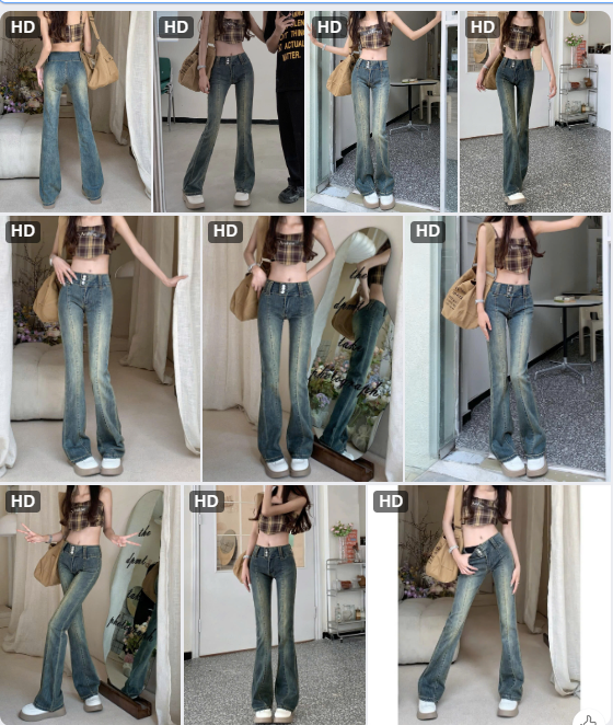 Quần jeans ống loe – 67297(Chốt đơn: trước 24h ngày 16/10)