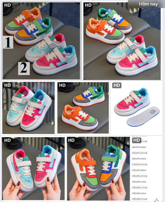 Giầy sneaker sắc màu cho bé-67302(Chốt đơn: trước 24h ngày 16/10)