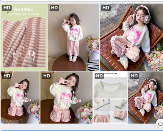 Bộ mèo kitty cho bé gái-67314(Chốt đơn: trước 24h ngày 17/10)