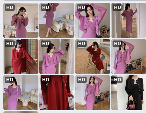 Set váy len + áo dài tay nữ – 67455(Chốt đơn: trước 24h ngày 21/10)