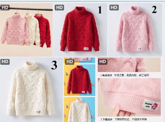 Áo len cổ cao cho bé-68610(Chốt hàng: trước 24h ngày 25/11)