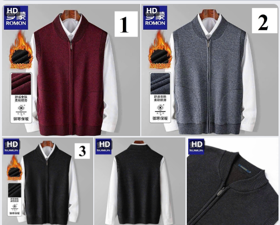 Áo ghile len Romon nam – 68740(Chốt hàng: trước 24h ngày 29/11)