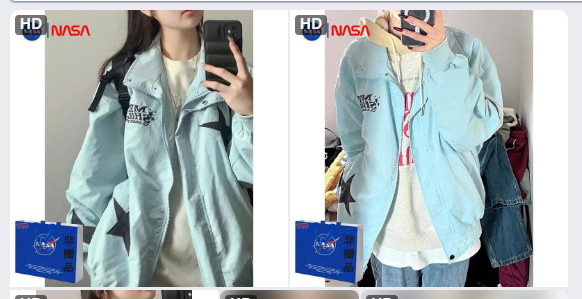 Áo khoác gió Nasa cho nữ – 68748(Chốt hàng: trước 24h ngày 30/11)