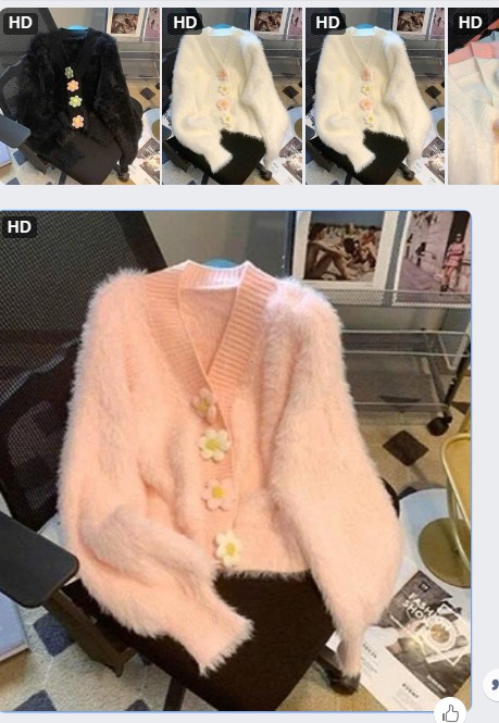 Áo len nữ đính hoa 3D – 68769- đợt 3(Chốt hàng: trước 24h ngày 30/11)