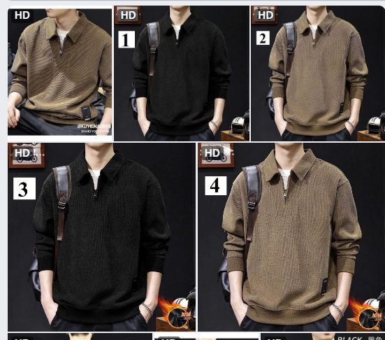 Áo nam cổ khóa- 68772(Chốt hàng: trước 24h ngày 30/11)