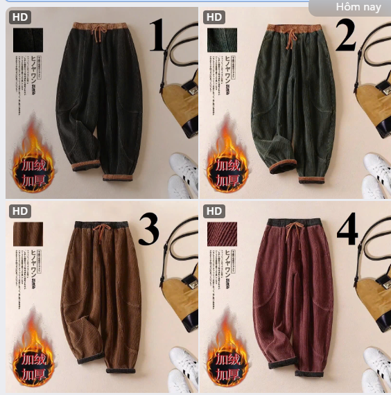 Quần baggi lót lông – 68794(Chốt hàng: trước 24h ngày 1/12)