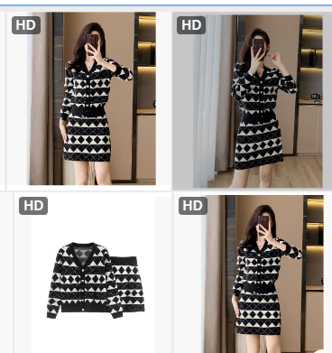 Set váy len họa tiết cho nữ QCCC- 68824 (Chốt hàng: trước 24h ngày 1/12)