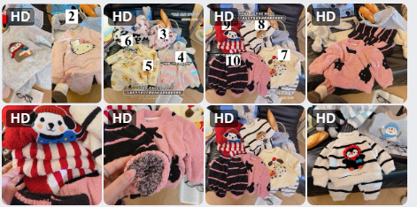 Bộ lông cute cho bé -68833(Chốt hàng: trước 24h ngày 2/12)