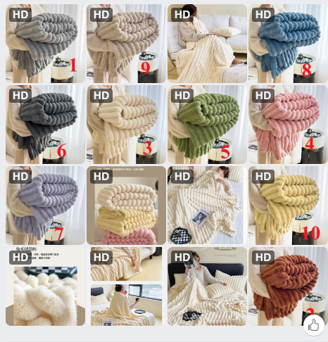 Chăn lông thỏ-  68834(Chốt hàng: trước 24h ngày 2/12)