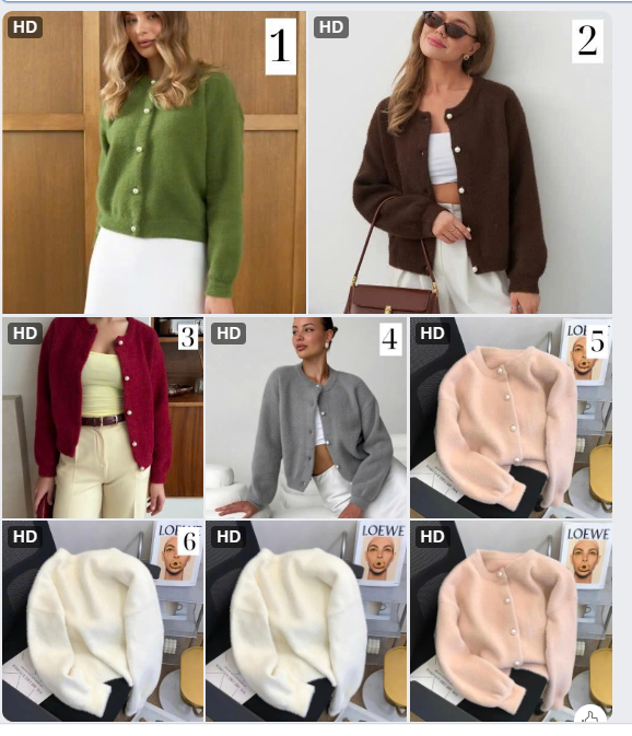 Áo cardigan len lông xù – 68851(Chốt hàng: trước 24h ngày 2/12)