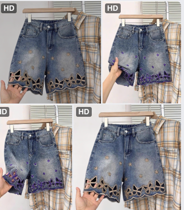 Quần short jeans cánh bướm cho nữ - 68865(Chốt hàng: trước 24h ngày 3/12)