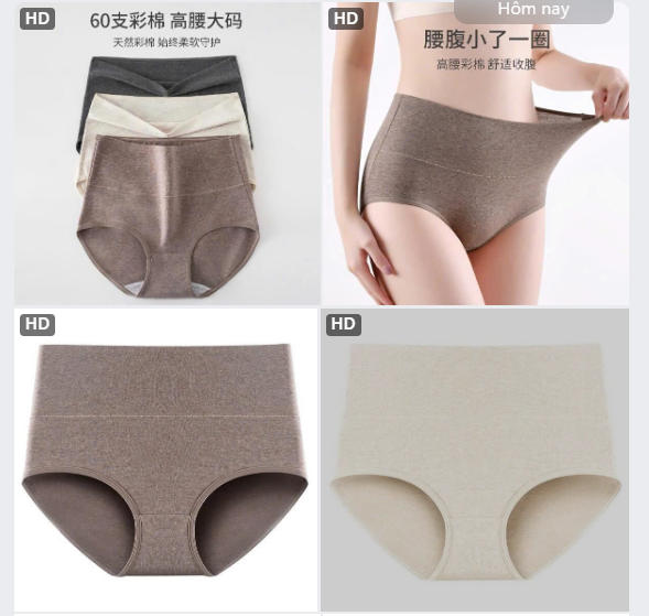 Set quần chíp cạp cao-68868(Chốt hàng: trước 24h ngày 3/12)