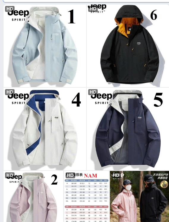 Áo khoác chống gió Jeep Spirit cho nam nữ –69186(Chốt hàng: trước 24h ngày 13/12)