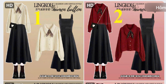 Set áo cardigan và váy hai dây – 69190(Chốt hàng: trước 24h ngày 13/12)