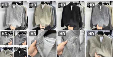 Áo len nam cổ kéo khóa-69100(Chốt hàng: trước 24h ngày 12/12)