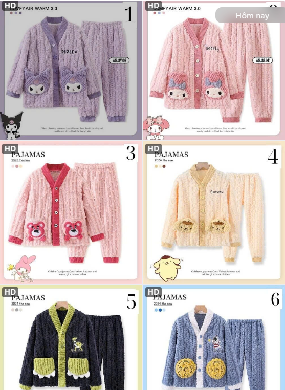 Bộ 2 chi tiết pijama unisex cho bé –69213(Chốt hàng: trước 24h ngày 14/12)
