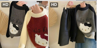 Bộ Hello Kitty lót lông cho bé gái – 69223(Chốt hàng: trước 24h ngày 14/12)