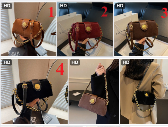 Túi xách phối dây xích-69229 (Chốt hàng: trước 24h ngày 14/12)