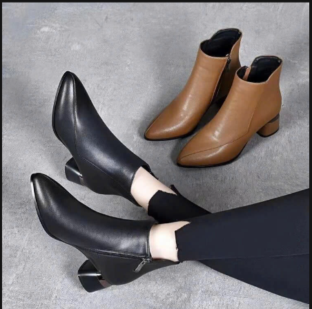 Boot nữ mũi nhọn lót lông – 69233(Chốt hàng: trước 24h ngày 14/12)