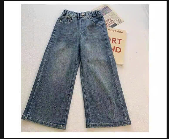 Quần jeans ống rộng cho bé gái – 69241(Chốt hàng: trước 24h ngày 15/12)