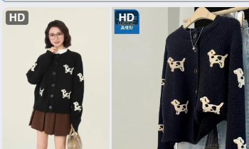 Áo len cardigan họa tiết cún Jeanswest - 69263(Chốt hàng: trước 24h ngày 15/12)