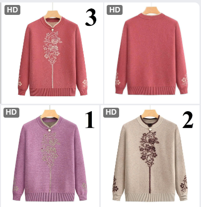 Áo len cổ tàu trung niên-69293(Chốt hàng: trước 24h ngày 16/12)
