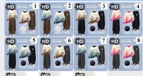 Bộ quần nỉ và áo len TE-69366 (Chốt hàng: trước 24h ngày 18/12)