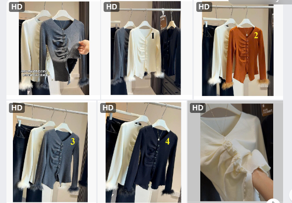 Áo len xếp ly mix tay lông – 69382 (Chốt hàng: trước 24h ngày 18/12)