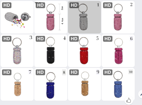 Lọ đựng thuốc mini đính đá –76569(Chốt hàng: trước 24h ngày 30/7)