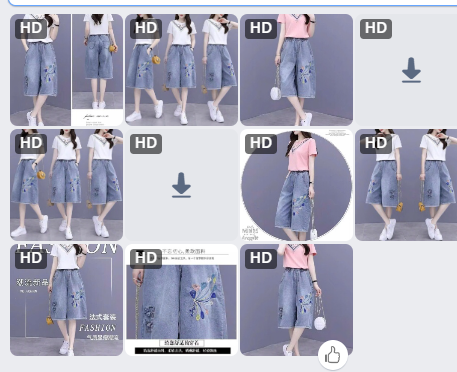 Quần jeans ngắn thêu hoa ống rộng - 64886 (Chốt hàng: trước 24h ngày 10/8)