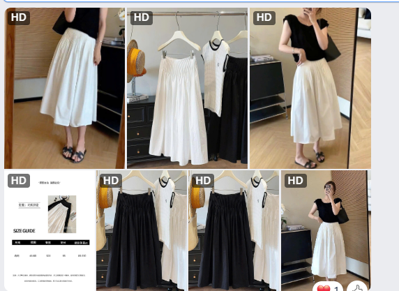 Chân váy chữ A xếp ly Anna-64943(Chốt hàng: trước 24h ngày 11/8)