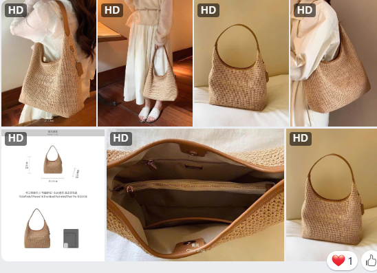 Túi xách CHIO2nd đan vintage - 64956(Chốt hàng: trước 24h ngày 11/8)