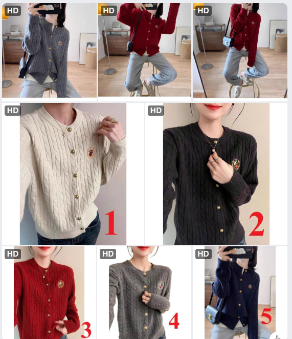 Áo cardigan len nữ-64967 ((Chốt hàng: trước 24h ngày 12/8)