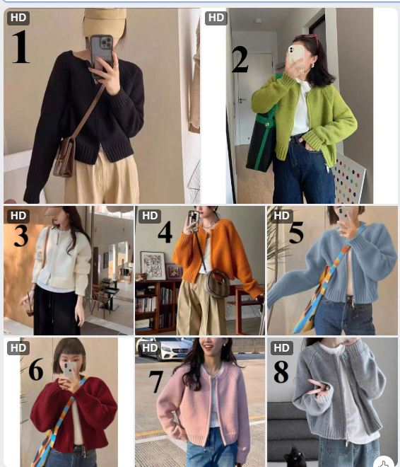 Áo cardigan kéo khóa -64974(Chốt hàng: trước 24h ngày 12/8)