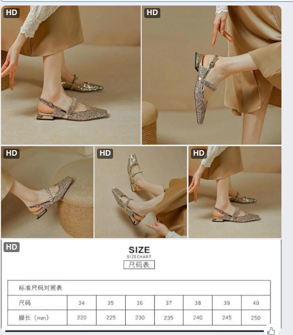 Sandal bling bling-65074(Chốt hàng: trước 24h ngày 15/8)