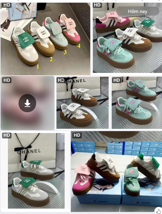 Giầy sneaker mũi tròn cho nữ- 65106(Chốt hàng: trước 24h ngày 15/8)