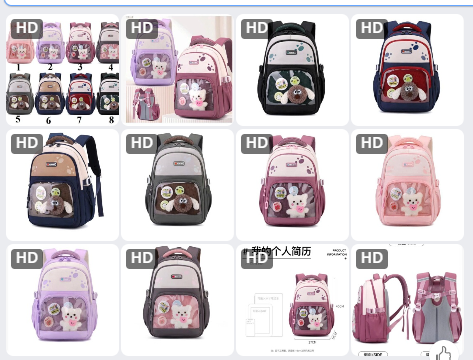Balo chống gù cute- 65227(Chốt hàng: trước 24h ngày 20/8)