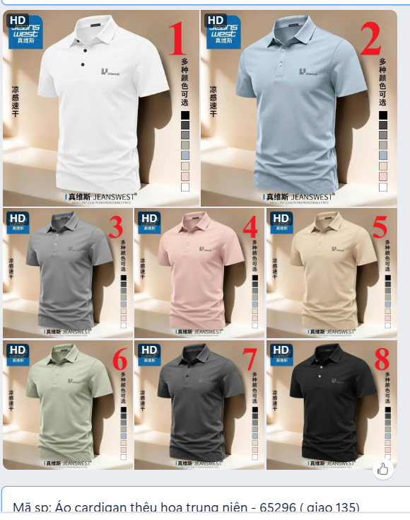 Áo polo nam Jeanswest - 65295(Chốt hàng: trước 24h ngày 22/8)