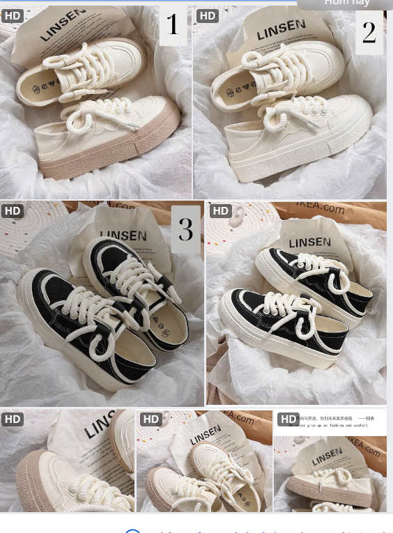 Giầy canvas nữ – 65308(Chốt hàng: trước 24h ngày 22/8)