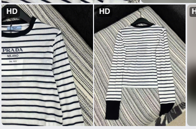 Áo kẻ Pradaaaa CC-65330(Chốt hàng: trước 24h ngày 23/8)