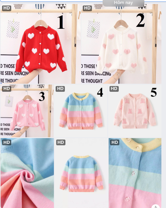 Áo cardigan len cho BG -65348(Chốt hàng: trước 24h ngày 23/8)